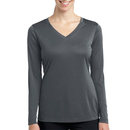 SHS Track & Field Dry Fit Long Sleeve - Ladies V Neck Thumbnail